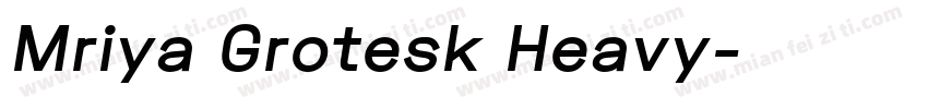 Mriya Grotesk Heavy字体转换